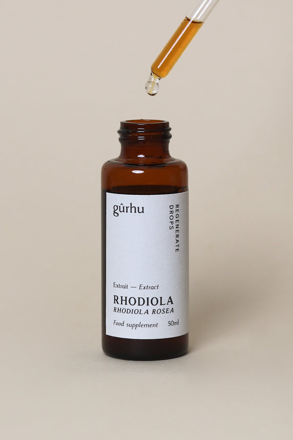 Complément alimentaire, extrait de rhodiola. Regenerate drops - Adaptogène, stimulant.  